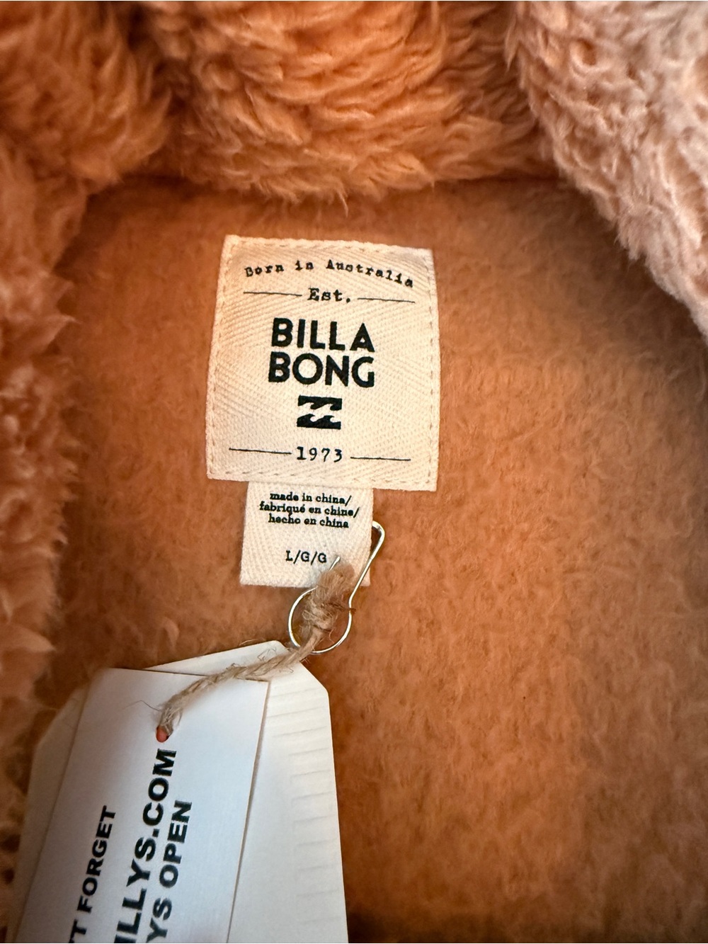 New Billabong Cozy Teddy Fleece Jacket in Camel - Picture 10 of 14